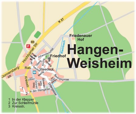 Ortskarte Hangen-Weisheim